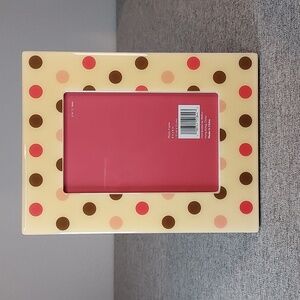 Wellco Pink Brown Polka Dot 4x6 Photograph Frame